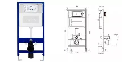 Инсталляция для унитаза «AQUAme» AQM4002