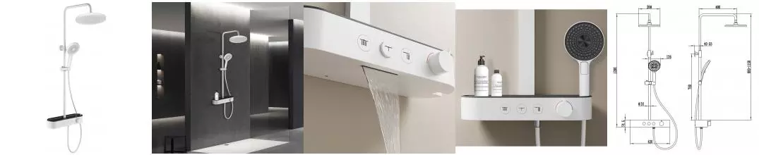 Душевая система «AQUAme» AQM8009W белая Душевая система «AQUAme» AQM8009W белая