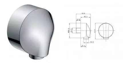 Подключение для душевого шланга «AQUAme» AQM8710CR хром Подключение для душевого шланга «AQUAme» AQM8710CR хром