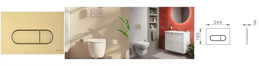 Кнопка смыва «Vitra» Root Round 740-2224 пластик золото Кнопка смыва «Vitra» Root Round 740-2224 пластик золото