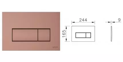 Кнопка смыва «Vitra» Root Square 740-2340 пластик медь