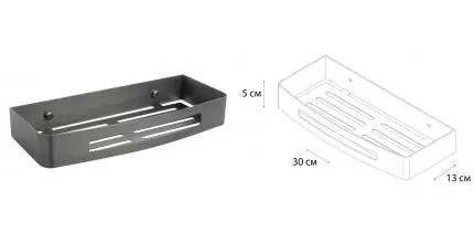 Полка в ванну «Fixsen» Hotel FX-31003Q на стену графит