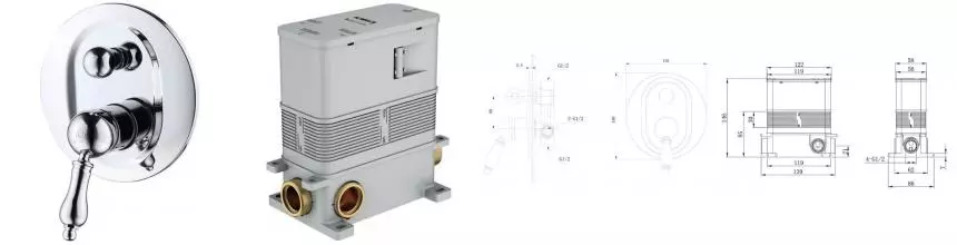 Смеситель для душа «Caprigo» Adria Uno Metal Edition 02M-551-crm хром