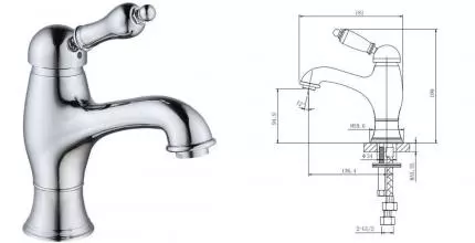 Смеситель для раковины «Caprigo» Adria Uno Metal Edition 02M-520-crm с донным клапаном хром Смеситель для раковины «Caprigo» Adria Uno Metal Edition 02M-520-crm с донным клапаном хром