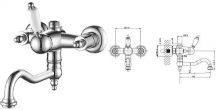 Смеситель для ванны «Caprigo» Adria Uno 02-519-crm хром