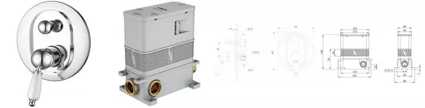 Смеситель для душа «Caprigo» Adria Uno 02-551-crm хром