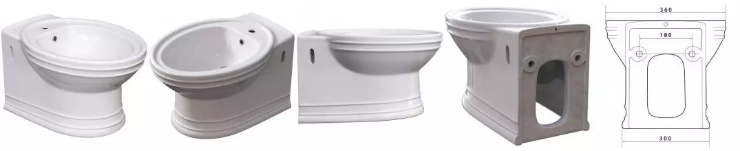 Подвесное биде «Caprigo» Armonia 5804 белое