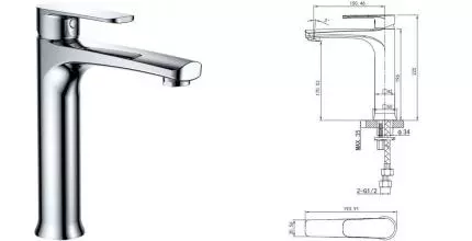 Смеситель для раковины «Caprigo» Atlantic 51-023-crm хром