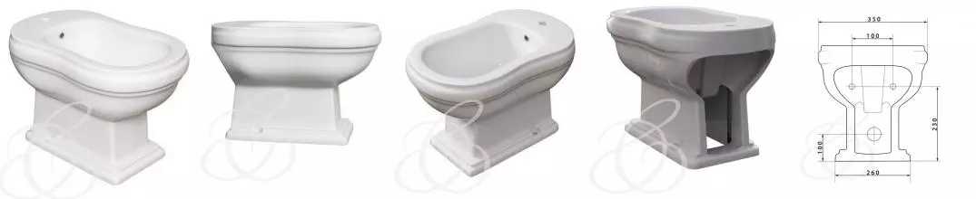 Напольное биде «Caprigo» Borgo 3814 белое