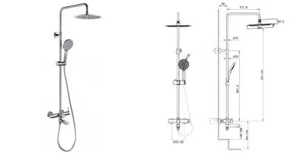 Душевая система «Caprigo» Don 53-310-CRM хром Душевая система «Caprigo» Don 53-310-CRM хром
