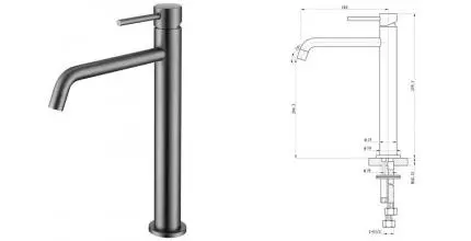 Смеситель для раковины «Caprigo» Don 53-025-GUN оружейная сталь Смеситель для раковины «Caprigo» Don 53-025-GUN оружейная сталь
