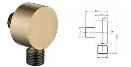 Подключение для душевого шланга «Caprigo» Parts 99-590-vot бронза