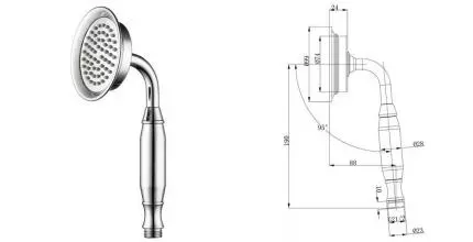 Ручная лейка «Caprigo» Parts 99-505-crm хром