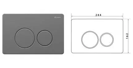 Кнопка смыва «Caprigo» Dew DS001-gun металл оружейная сталь