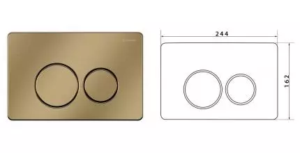 Кнопка смыва «Caprigo» Dew DS001-vot металл бронза