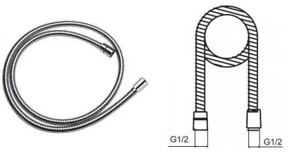 Душевой шланг «Caprigo» Parts 99-515-crm 150 см хром