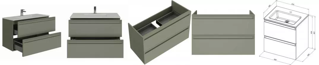 Тумба с раковиной «Allen Brau» Eclipse 2.0 60 (Fantasy 62) подвесная cement grey matt