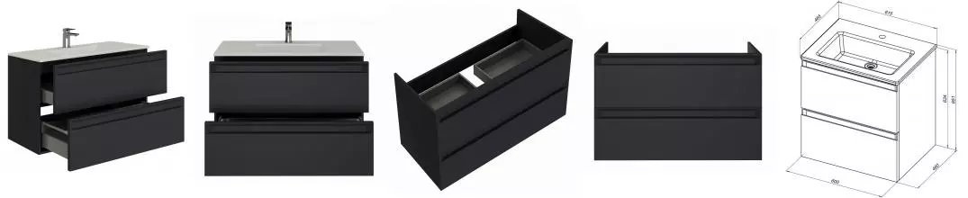 Тумба с раковиной «Allen Brau» Eclipse 2.0 60 (Fantasy 62) подвесная anthracite matt