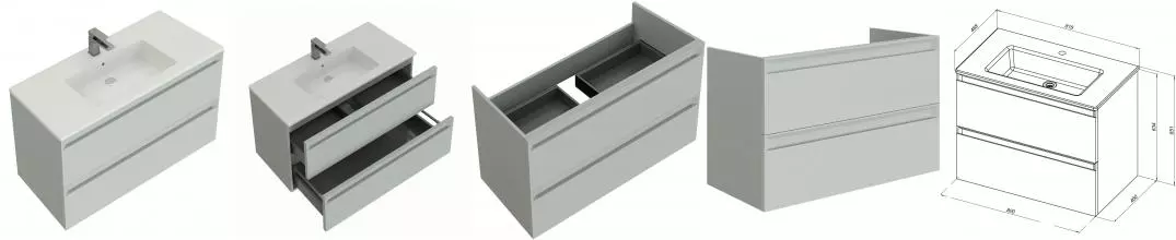 Тумба с раковиной «Allen Brau» Eclipse 2.0 80 (Fantasy 81 с переливом) подвесная рapyrus white matt