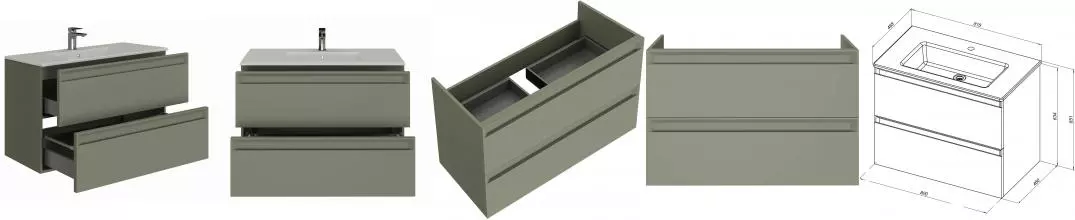 Тумба с раковиной «Allen Brau» Eclipse 2.0 80 (Fantasy 81 с переливом) подвесная cement grey matt Тумба с раковиной «Allen Brau» Eclipse 2.0 80 (Fantasy 81 с переливом) подвесная cement grey matt