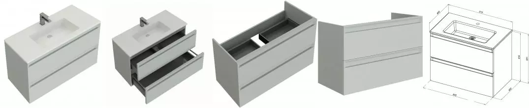 Тумба с раковиной «Allen Brau» Eclipse 2.0 80 (Fantasy 82) подвесная рapyrus white matt