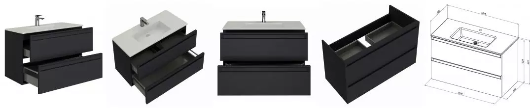 Тумба с раковиной «Allen Brau» Eclipse 2.0 100 (Fantasy 102) подвесная anthracite matt