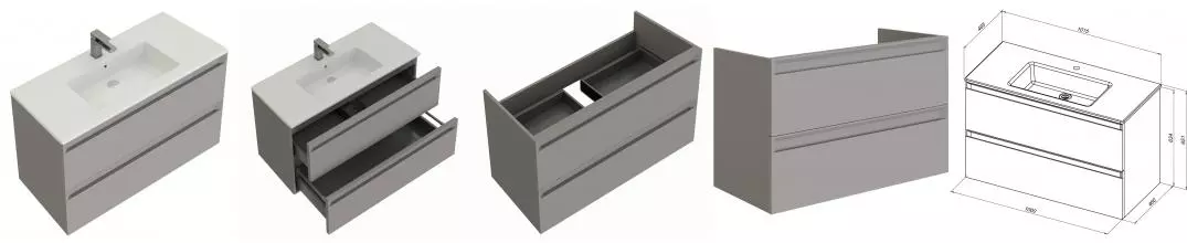 Тумба с раковиной «Allen Brau» Eclipse 2.0 100 (Fantasy 101 с переливом) подвесная platinum grey matt