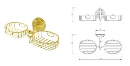 Мыльница «Migliore» Versailles 32641 на стену золото