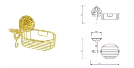 Мыльница «Migliore» Versailles 32678 на стену золото