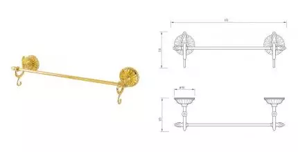 Полотенцедержатель «Migliore» Versailles 32644 на стену золото