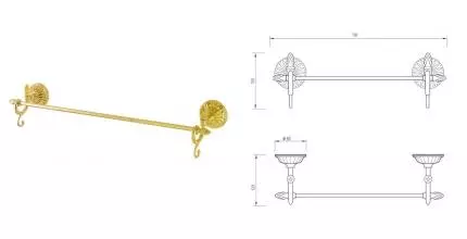 Полотенцедержатель «Migliore» Versailles 32645 на стену золото