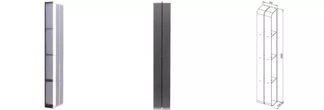 Полка в ванну «Aquanet» Магнум 00334114 на стену брашированная сталь