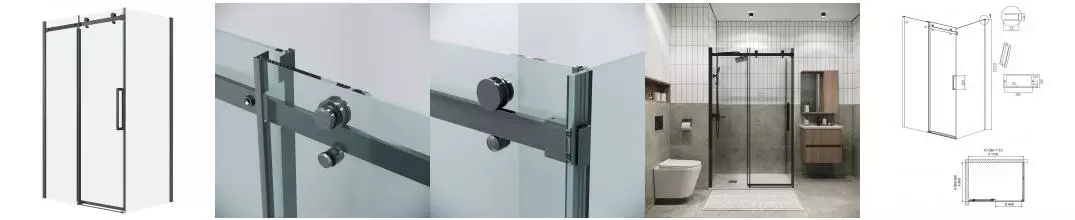 Душевой угол-ограждение «Grossman» Classic 120.K33.04.1190.42.00 110/90 прозрачный/графит сатин без поддона универсальный Душевой угол-ограждение «Grossman» Classic 120.K33.04.1190.42.00 110/90 прозрачный/графит сатин без поддона универсальный