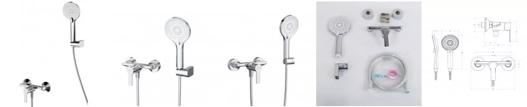 Смеситель для душа «Belbagno» AURORA-ESDM-CRM хром