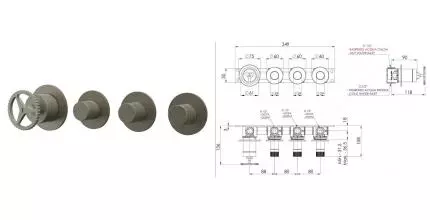 Смеситель для душа «Remer» Chrono CH98D3PXV сталь Смеситель для душа «Remer» Chrono CH98D3PXV сталь