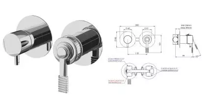 Смеситель для душа «Remer» Atelier AL92ZP хром Смеситель для душа «Remer» Atelier AL92ZP хром
