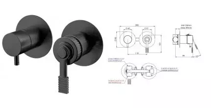 Смеситель для душа «Remer» Atelier AL92ZPCFP брашированный чёрный хром Смеситель для душа «Remer» Atelier AL92ZPCFP брашированный чёрный хром