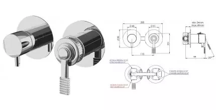 Смеситель для душа «Remer» Atelier AL93ZP хром Смеситель для душа «Remer» Atelier AL93ZP хром