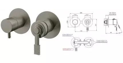Смеситель для душа «Remer» Atelier AL93ZPXV сталь Смеситель для душа «Remer» Atelier AL93ZPXV сталь