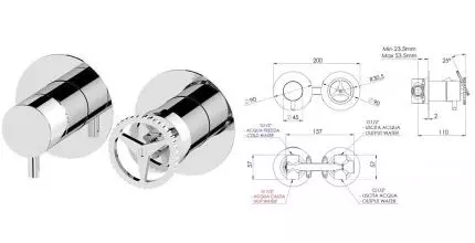Смеситель для душа «Remer» Chrono CH93ZP хром Смеситель для душа «Remer» Chrono CH93ZP хром