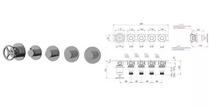 Смеситель для душа «Remer» Chrono CH98D4P хром Смеситель для душа «Remer» Chrono CH98D4P хром