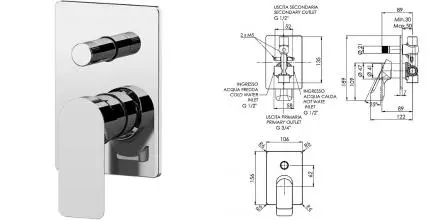 Смеситель для душа «Remer» Infinity I09HG хром Смеситель для душа «Remer» Infinity I09HG хром