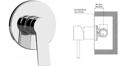Смеситель для душа «Remer» Slash SL30 хром Смеситель для душа «Remer» Slash SL30 хром