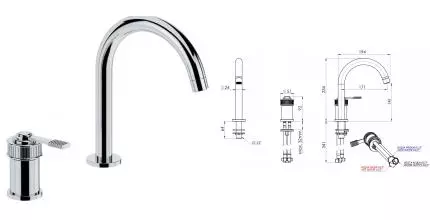 Смеситель для раковины «Remer» Atelier AL57 хром