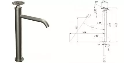 Смеситель для раковины «Remer» Chrono CH11LXLXV сталь Смеситель для раковины «Remer» Chrono CH11LXLXV сталь