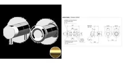 Смеситель для душа «Remer» Element ET93ZPBG брашированное золото Смеситель для душа «Remer» Element ET93ZPBG брашированное золото