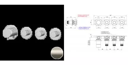 Смеситель для душа «Remer» X-Style N98D3PXV сталь Смеситель для душа «Remer» X-Style N98D3PXV сталь