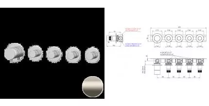 Смеситель для душа «Remer» X-Style N98D4PXV сталь