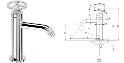 Смеситель для раковины «Remer» Chrono CH12 хром Смеситель для раковины «Remer» Chrono CH12 хром