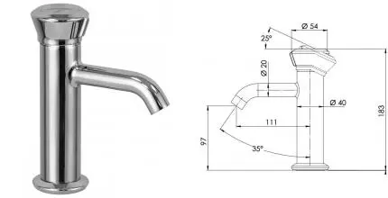 Смеситель для раковины «Remer» Element ET12 хром